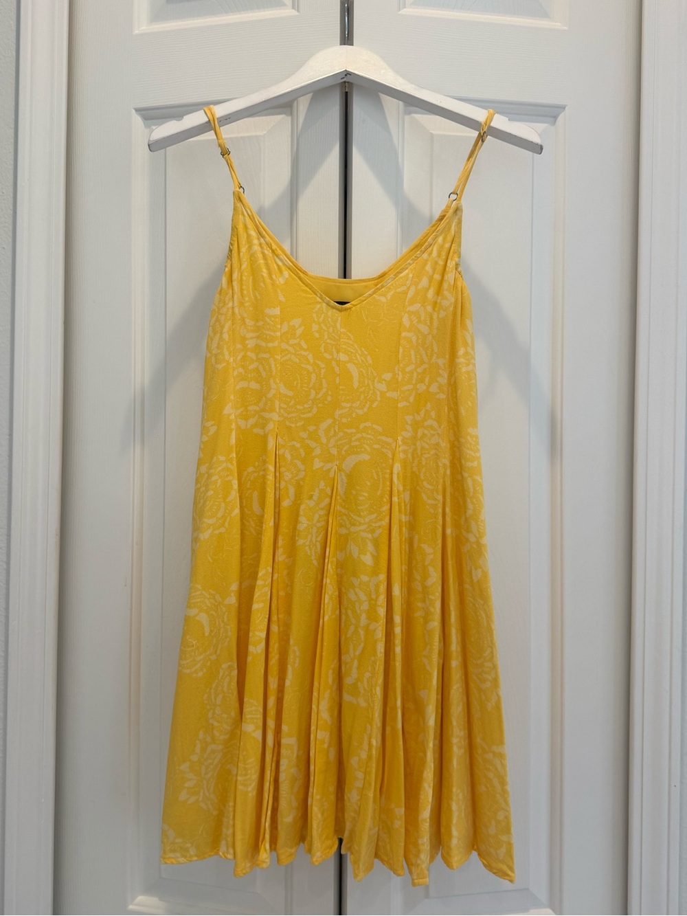 knot sisters Yellow Floral Slip Mini Dress